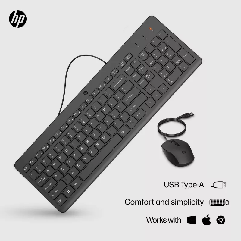 HP 150 laidinė pelė ir klaviatūra