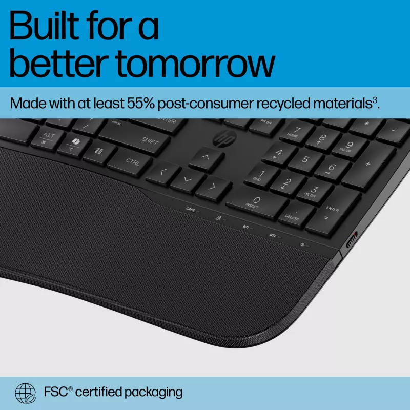 HP 685 Comfort Dual-Mode Keyboard pilno dydžio belaidė Bluetooth klaviatūra
