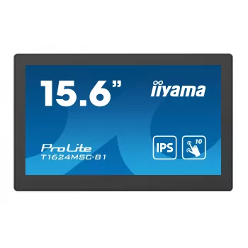 iiyama T1624MSC-B1 kompiuterio monitorius 39,6 cm (15,6 colio) 1920 x 1080 pikselių Full HD LED jutiklinis ekranas juodas