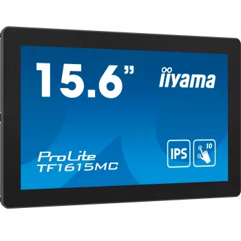„iiyama ProLite TF1615MC-B1“ kompiuterio monitorius 39,6 cm (15,6 colio), 1920 x 1080 pikselių, Full HD, liečiamasis ekranas, juodos spalvos