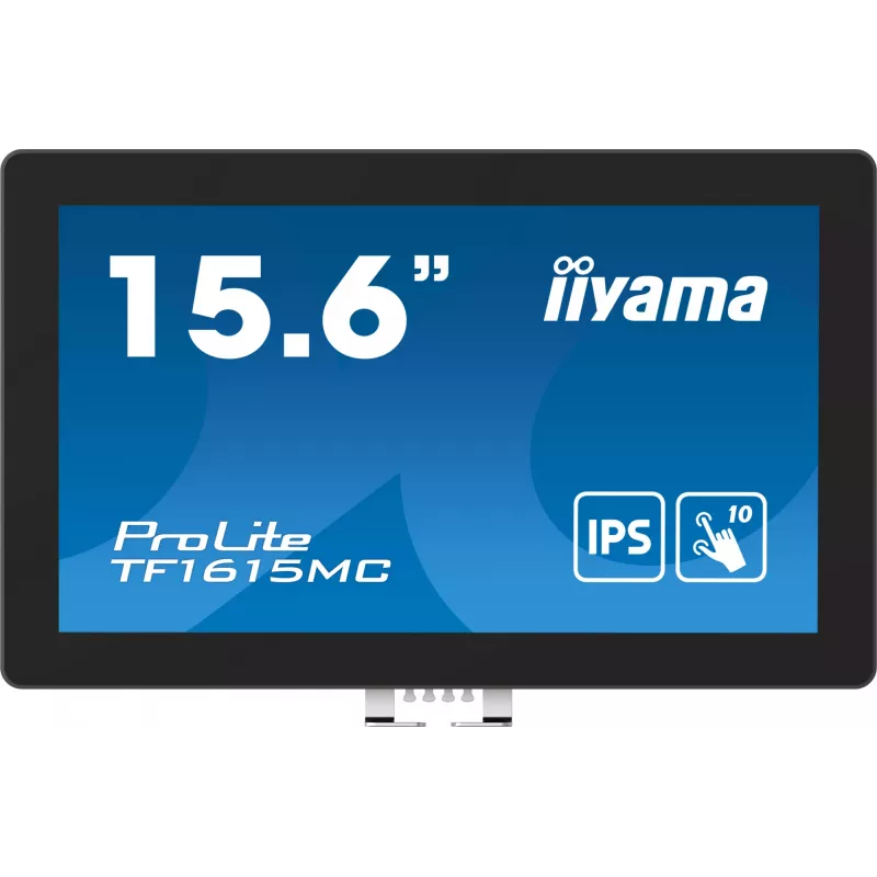 „iiyama ProLite TF1615MC-B1“ kompiuterio monitorius 39,6 cm (15,6 colio), 1920 x 1080 pikselių, Full HD, liečiamasis ekranas, juodos spalvos