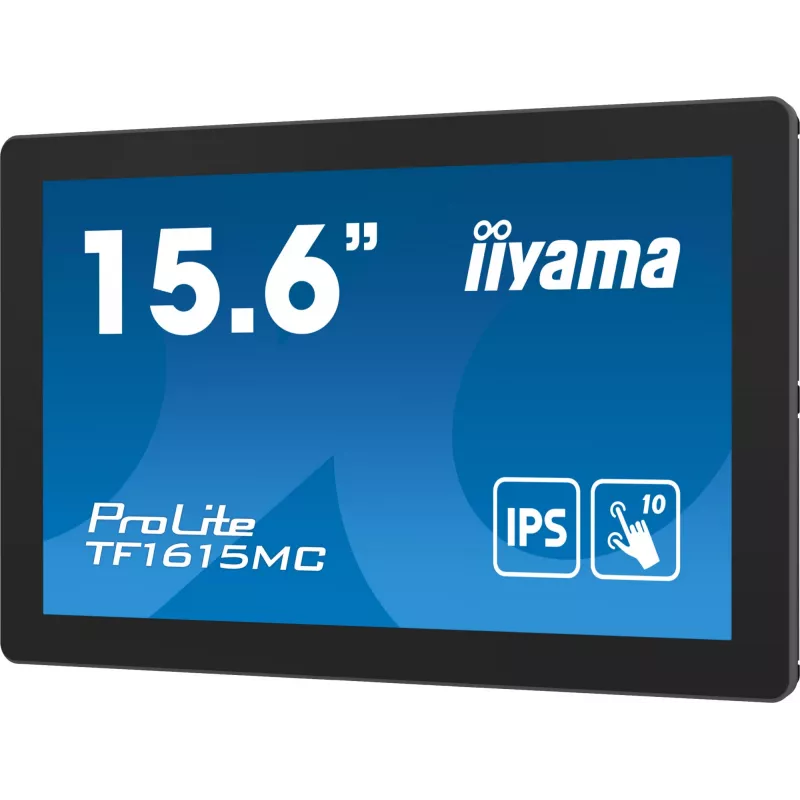 „iiyama ProLite TF1615MC-B1“ kompiuterio monitorius 39,6 cm (15,6 colio), 1920 x 1080 pikselių, Full HD, liečiamasis ekranas, juodos spalvos
