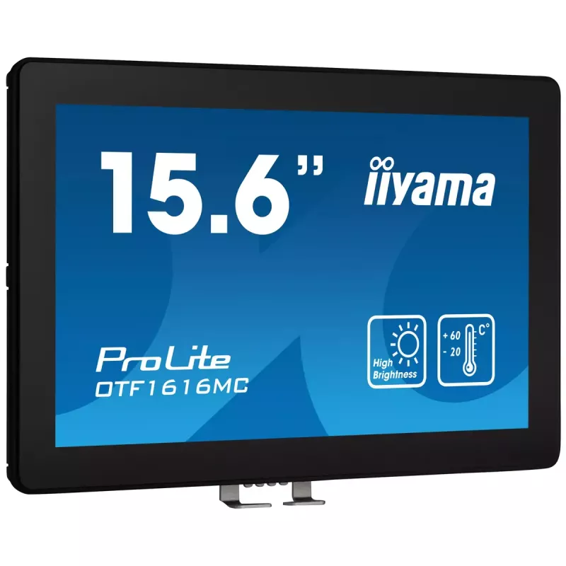 iiyama OTF1616MC-B1 kompiuterio monitorius 39,6 cm (15,6 col.) 1920 x 1080 pikselių Full HD LCD jutiklinis ekranas juodas