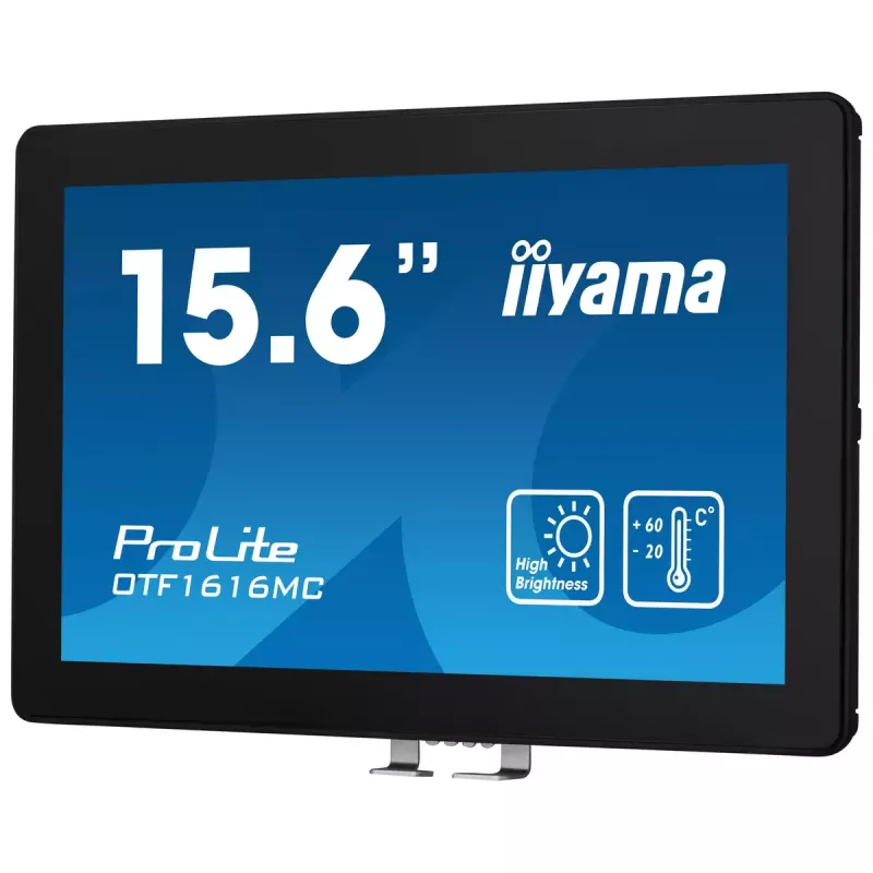 iiyama OTF1616MC-B1 kompiuterio monitorius 39,6 cm (15,6 col.) 1920 x 1080 pikselių Full HD LCD jutiklinis ekranas juodas