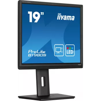 iiyama ProLite B1980S-B1 kompiuterio monitorius 48,3 cm (19 colių) 1280 x 1024 pikselių VGA LED juodas