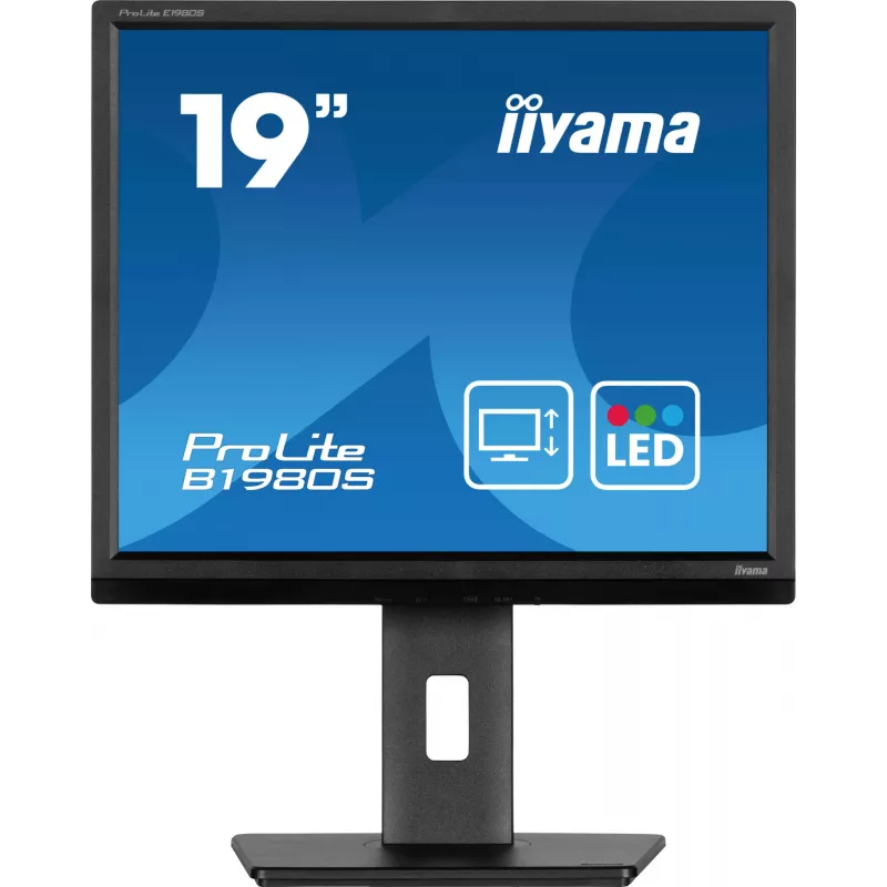 iiyama ProLite B1980S-B1 kompiuterio monitorius 48,3 cm (19 colių) 1280 x 1024 pikselių VGA LED juodas