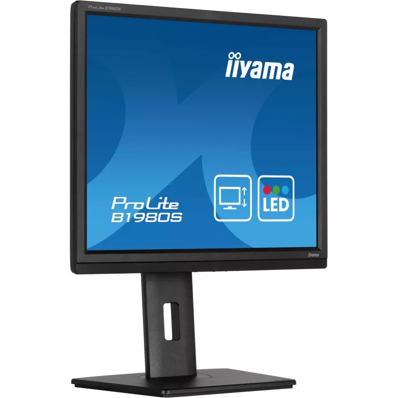 iiyama ProLite B1980S-B1 kompiuterio monitorius 48,3 cm (19 colių) 1280 x 1024 pikselių VGA LED juodas