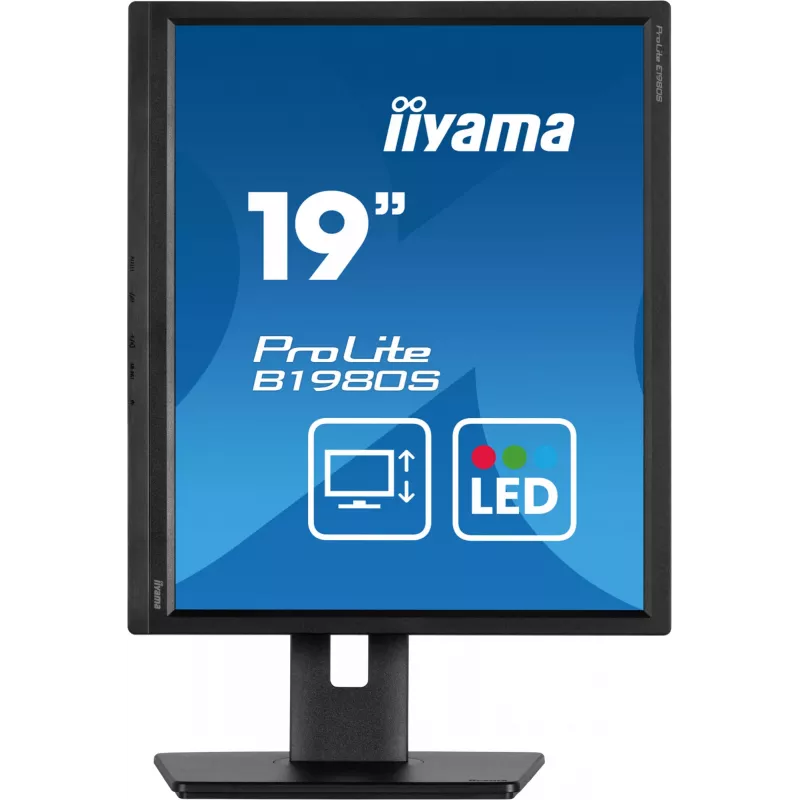 iiyama ProLite B1980S-B1 kompiuterio monitorius 48,3 cm (19 colių) 1280 x 1024 pikselių VGA LED juodas