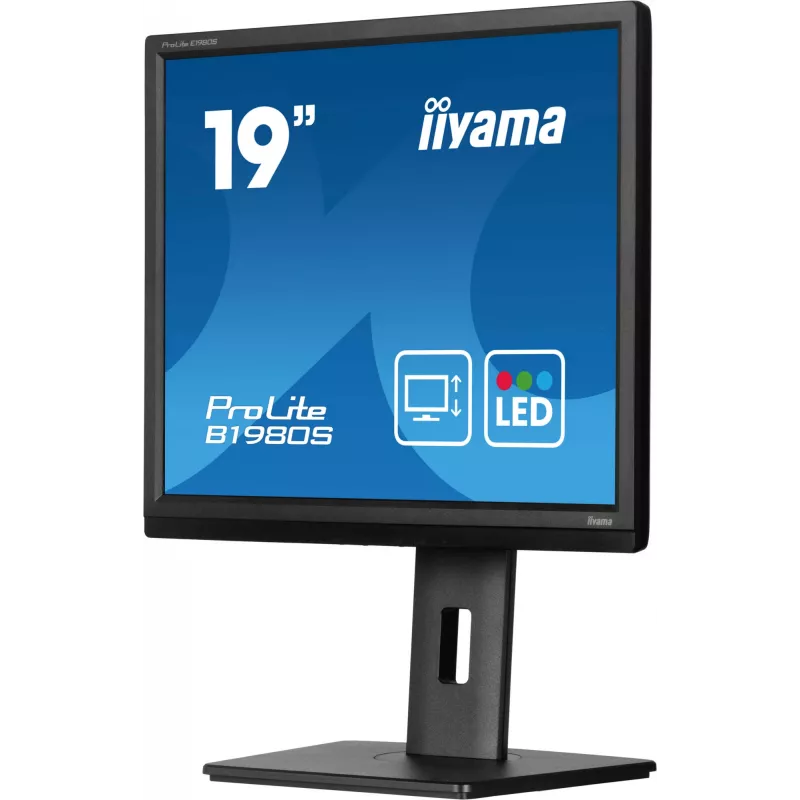 iiyama ProLite B1980S-B1 kompiuterio monitorius 48,3 cm (19 colių) 1280 x 1024 pikselių VGA LED juodas