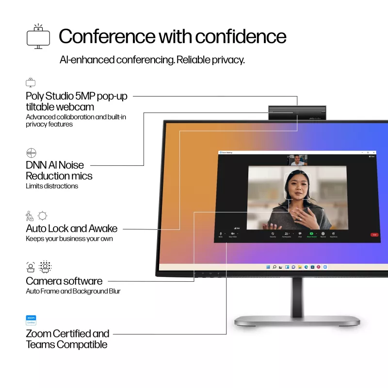 HP Series 5 Pro 23,8 col. FHD USB-C konferencinis monitorius - 524pm