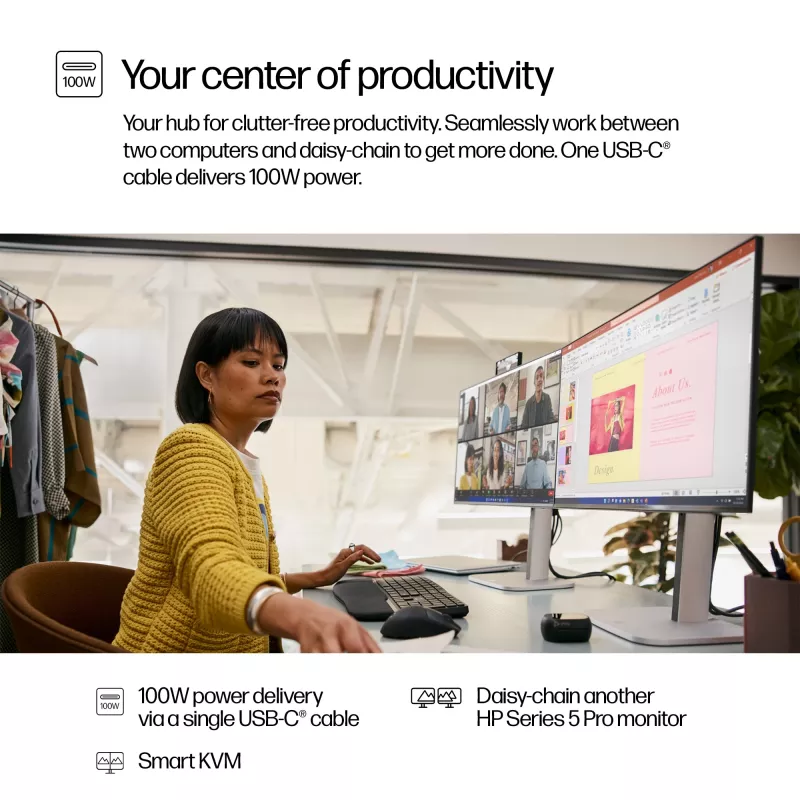 HP Series 5 Pro 23,8 col. FHD USB-C konferencinis monitorius - 524pm