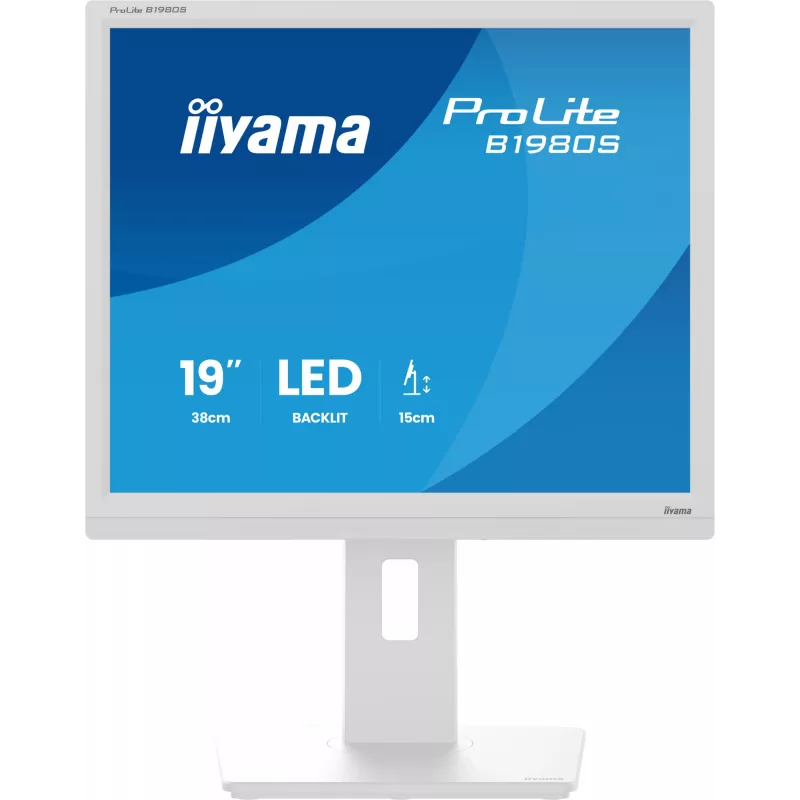 iiyama ProLite B1980S-W1 kompiuterio monitorius 48,3 cm (19 colių) 1280 x 1024 pikseliai SVGA LED Baltas