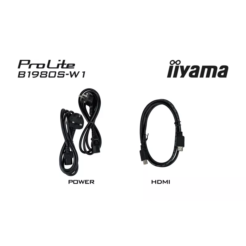 iiyama ProLite B1980S-W1 kompiuterio monitorius 48,3 cm (19 colių) 1280 x 1024 pikseliai SVGA LED Baltas