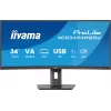iiyama ProLite XCB3494WQSU-B1 kompiuterio monitorius 86,4 cm (34 colių) 3440 x 1440 pikselių „UltraWide Quad HD“ LED juodas
