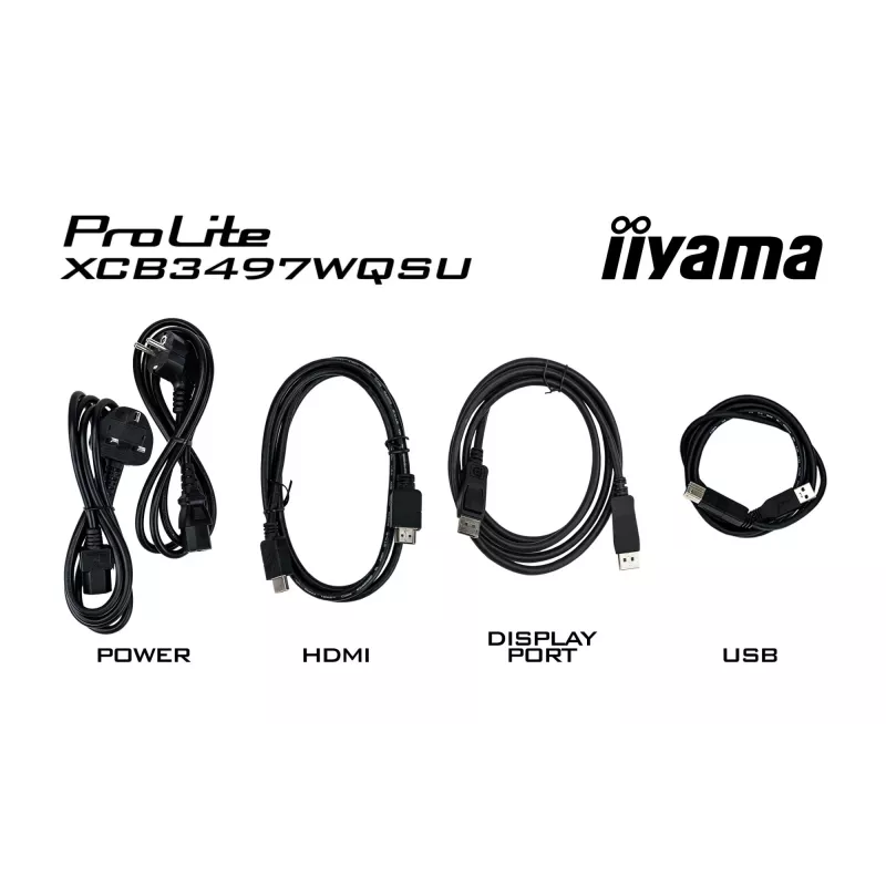 iiyama ProLite XCB3494WQSU-B1 kompiuterio monitorius 86,4 cm (34 colių) 3440 x 1440 pikselių „UltraWide Quad HD“ LED juodas