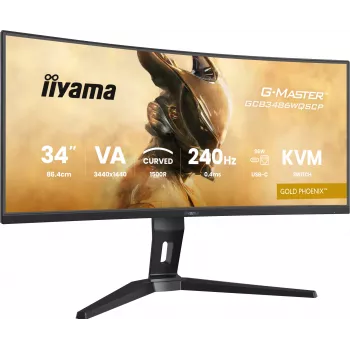 iiyama G-MASTER GCB3486WQSCP-B1 kompiuterio monitorius 86,4 cm (34 colių) 3440 x 1440 pikselių „UltraWide Quad HD“ juodas