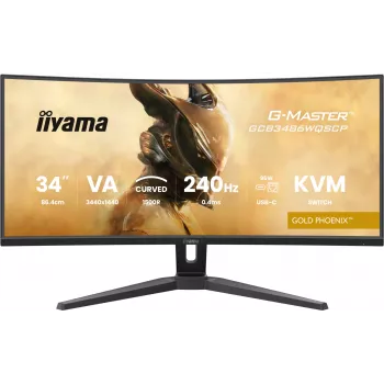 iiyama G-MASTER GCB3486WQSCP-B1 kompiuterio monitorius 86,4 cm (34 colių) 3440 x 1440 pikselių „UltraWide Quad HD“ juodas