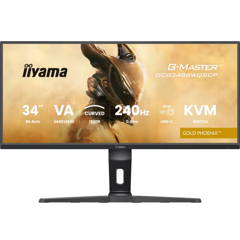 iiyama G-MASTER GCB3486WQSCP-B1 kompiuterio monitorius 86,4 cm (34 colių) 3440 x 1440 pikselių „UltraWide Quad HD“ juodas