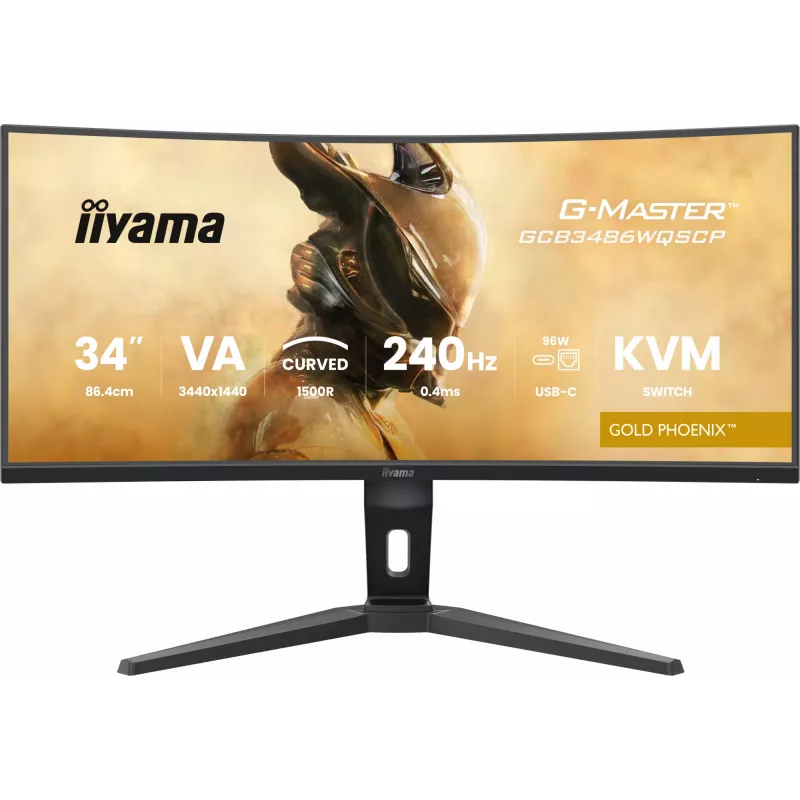 iiyama G-MASTER GCB3486WQSCP-B1 kompiuterio monitorius 86,4 cm (34 colių) 3440 x 1440 pikselių „UltraWide Quad HD“ juodas