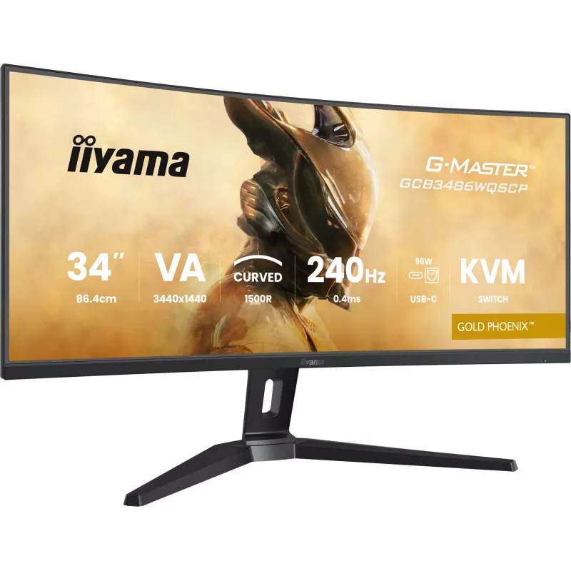 iiyama G-MASTER GCB3486WQSCP-B1 kompiuterio monitorius 86,4 cm (34 colių) 3440 x 1440 pikselių „UltraWide Quad HD“ juodas