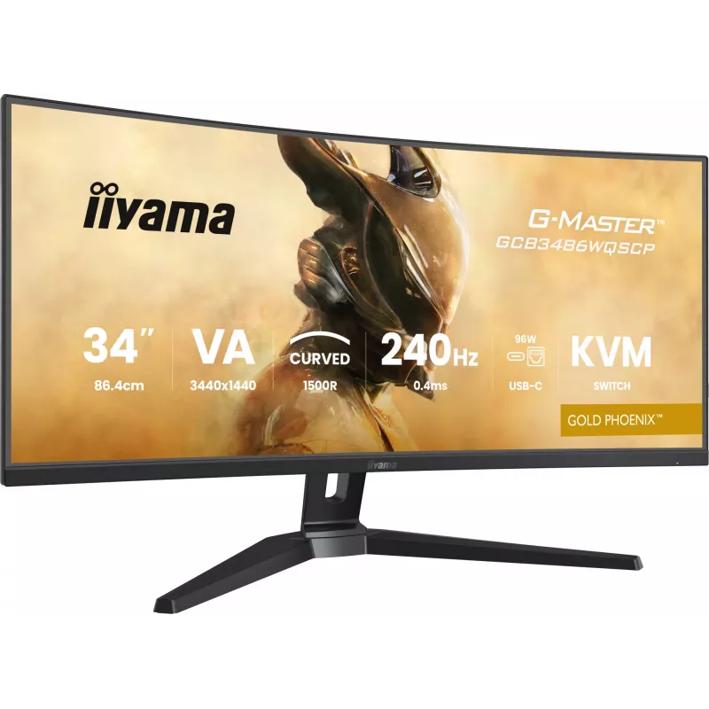 iiyama G-MASTER GCB3486WQSCP-B1 kompiuterio monitorius 86,4 cm (34 colių) 3440 x 1440 pikselių „UltraWide Quad HD“ juodas