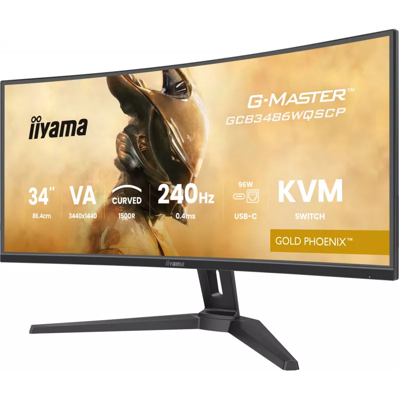 iiyama G-MASTER GCB3486WQSCP-B1 kompiuterio monitorius 86,4 cm (34 colių) 3440 x 1440 pikselių „UltraWide Quad HD“ juodas