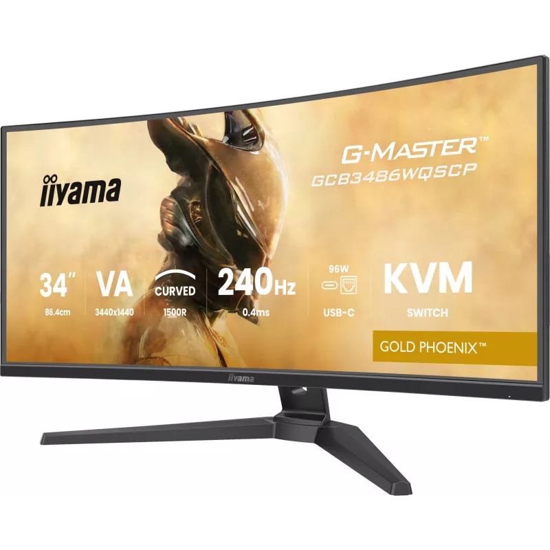 iiyama G-MASTER GCB3486WQSCP-B1 kompiuterio monitorius 86,4 cm (34 colių) 3440 x 1440 pikselių „UltraWide Quad HD“ juodas