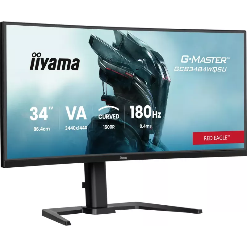 iiyama G-MASTER GCB3484WQSU-B1 kompiuterio monitorius 86,4 cm (34 col.) 3440 x 1440 pikselių „UltraWide Quad HD“ juodas
