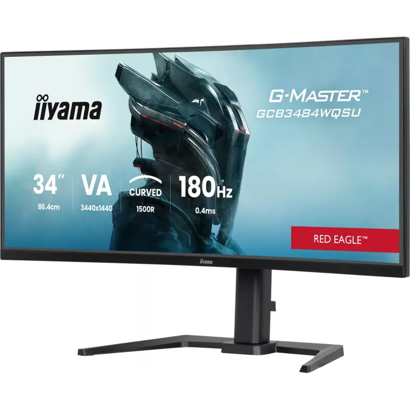 iiyama G-MASTER GCB3484WQSU-B1 kompiuterio monitorius 86,4 cm (34 col.) 3440 x 1440 pikselių „UltraWide Quad HD“ juodas