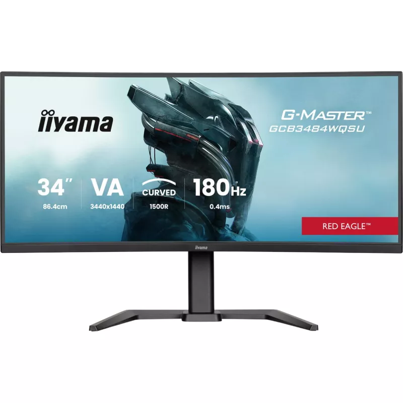 iiyama G-MASTER GCB3484WQSU-B1 kompiuterio monitorius 86,4 cm (34 col.) 3440 x 1440 pikselių „UltraWide Quad HD“ juodas