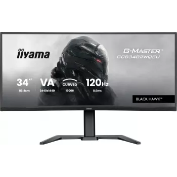 iiyama GCB3482WQSU-B1 kompiuterio monitorius 86,4 cm (34 colių) 3440 x 1440 pikselių „UltraWide Quad HD“ LED juodas