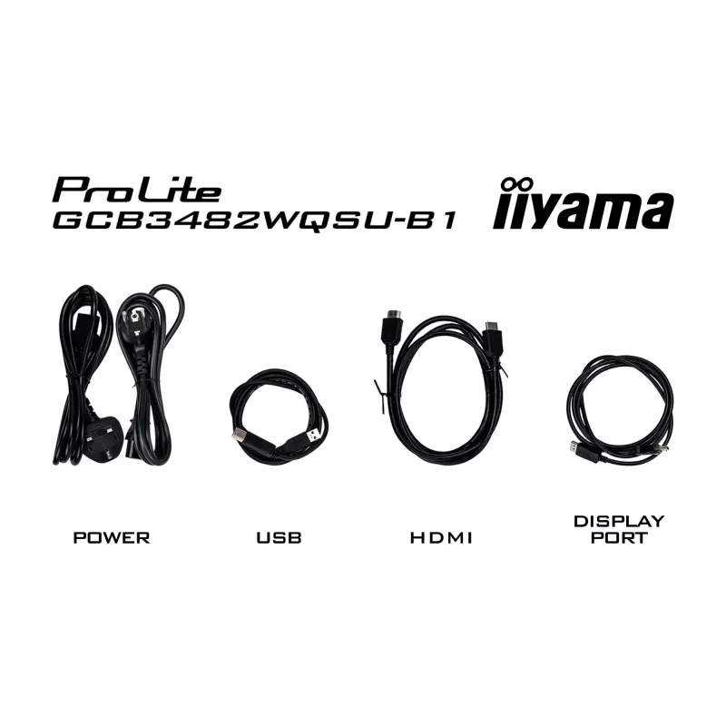 iiyama GCB3482WQSU-B1 kompiuterio monitorius 86,4 cm (34 colių) 3440 x 1440 pikselių „UltraWide Quad HD“ LED juodas