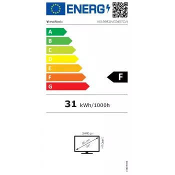 Viewsonic VG3457CV kompiuterio monitorius 86,4 cm (34 colių) 3440 x 1440 pikselių „UltraWide Quad HD“ LED juodas