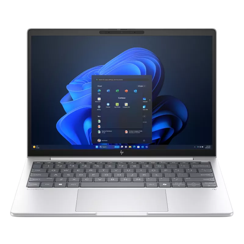 HP EliteBook 8 G1a AMD Ryzen™ 5 230 nešiojamasis kompiuteris 33,8 cm (13,3 colio) WUXGA 16 GB LPDDR5x-SDRAM Wi-Fi 7 (802.11be) Windows 11 Pro AI PC