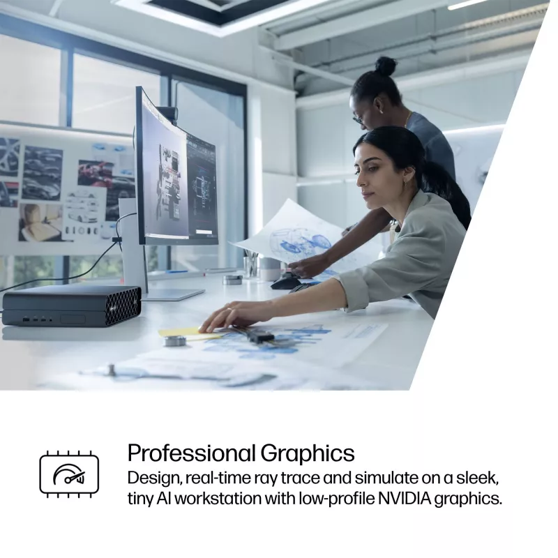 HP Z2 G1i Intel Core Ultra 7 265 16 GB DDR5-SDRAM 512 GB SSD NVIDIA RTX A400 Windows 11 Pro Mini PC darbo stotis AI darbo stotis, AI kompiuteris juoda