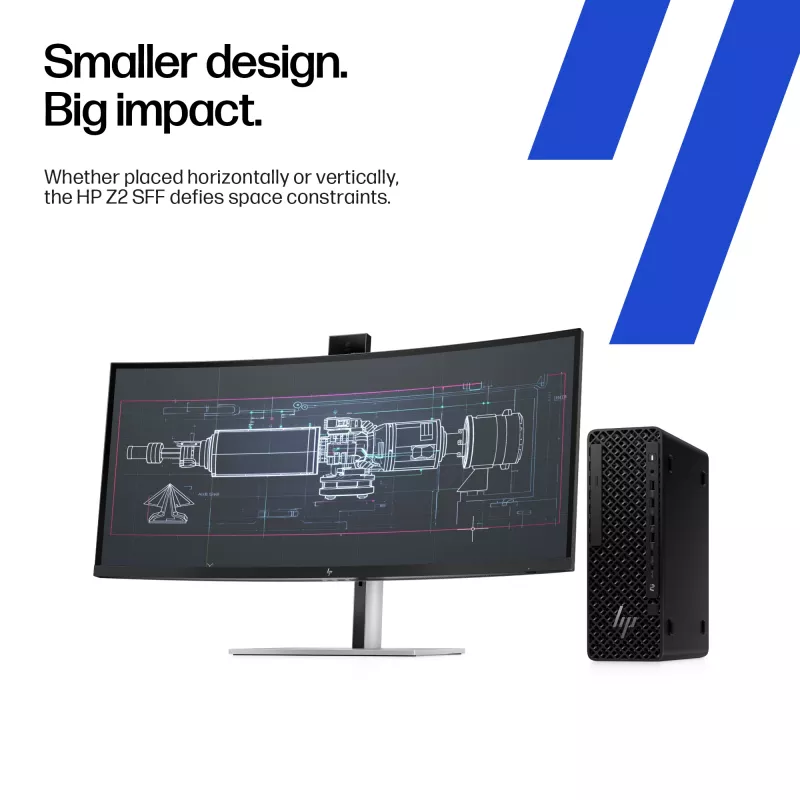 HP Z2 SFF G1i Intel Core Ultra 7 265K 32 GB DDR5-SDRAM NVIDIA RTX A400 Windows 11 Pro darbo stotis, AI darbo stotis, AI kompiuteris