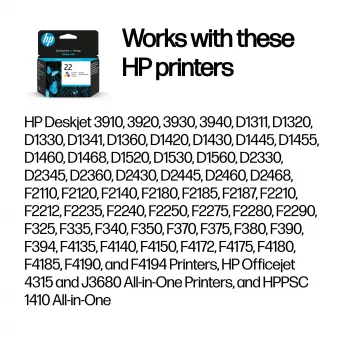 Rašalo kasetė HP C9352AE Color No.22 5ml