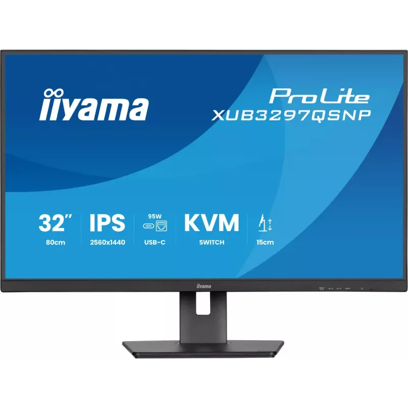iiyama ProLite XUB3297QSNP-B1 kompiuterio monitorius 81,3 cm (32 colių) 2560 x 1440 pikselių Quad HD LED juodas