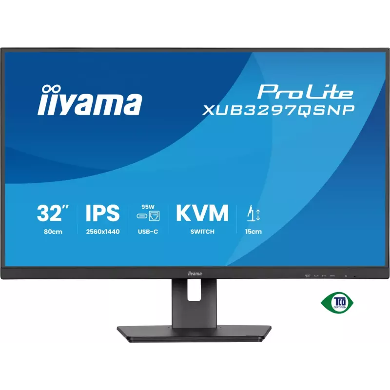 iiyama ProLite XUB3297QSNP-B1 kompiuterio monitorius 81,3 cm (32 colių) 2560 x 1440 pikselių Quad HD LED juodas