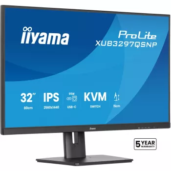 iiyama ProLite XUB3297QSNP-B1 kompiuterio monitorius 81,3 cm (32 colių) 2560 x 1440 pikselių Quad HD LED juodas
