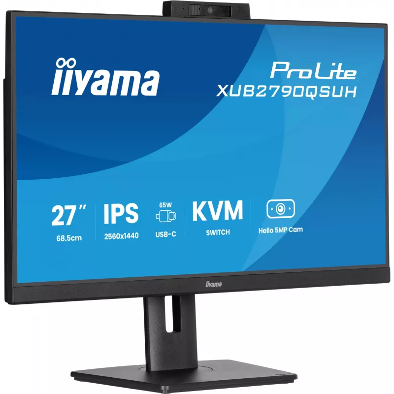 iiyama ProLite XUB2790QSUH-B2 kompiuterio monitorius 68,6 cm (27 col.) 2560 x 1440 pikselių Quad HD LED juodas