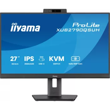 iiyama ProLite XUB2790QSUH-B2 kompiuterio monitorius 68,6 cm (27 col.) 2560 x 1440 pikselių Quad HD LED juodas