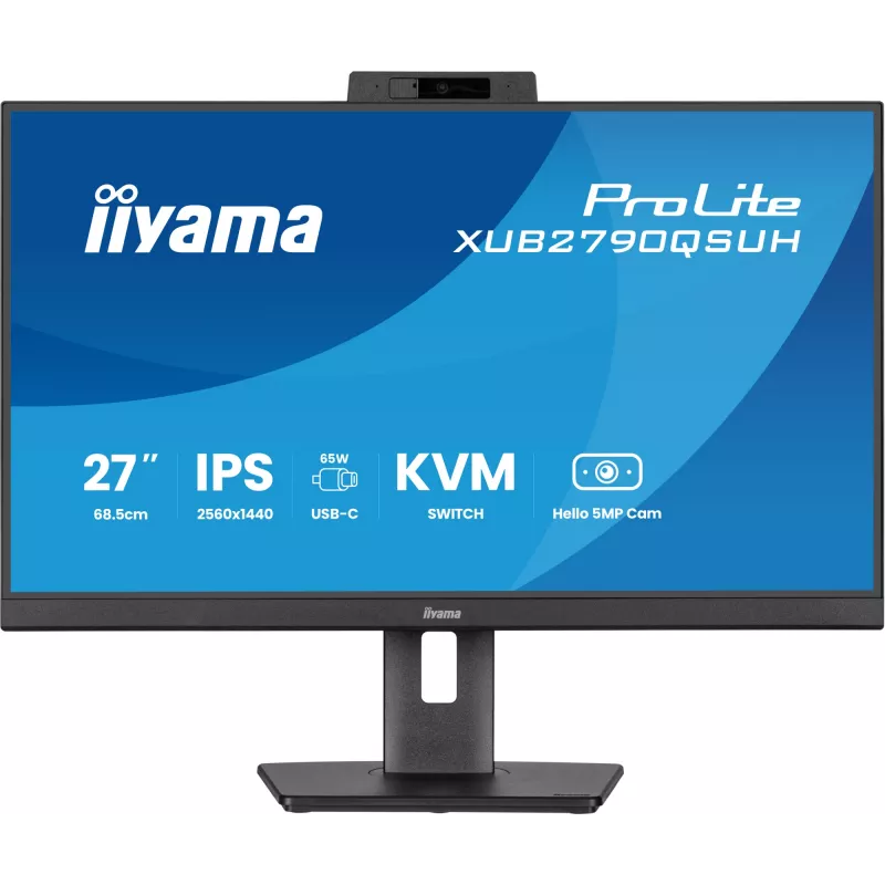 iiyama ProLite XUB2790QSUH-B2 kompiuterio monitorius 68,6 cm (27 col.) 2560 x 1440 pikselių Quad HD LED juodas