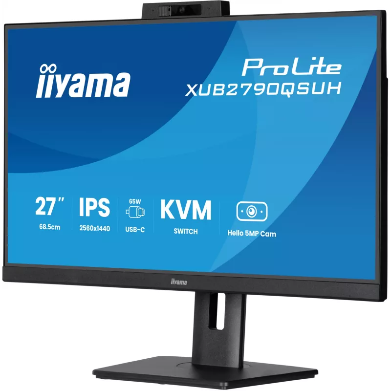 iiyama ProLite XUB2790QSUH-B2 kompiuterio monitorius 68,6 cm (27 col.) 2560 x 1440 pikselių Quad HD LED juodas