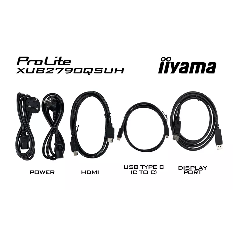 iiyama ProLite XUB2790QSUH-B2 kompiuterio monitorius 68,6 cm (27 col.) 2560 x 1440 pikselių Quad HD LED juodas