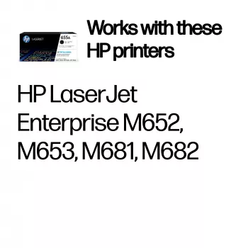 HP 655A juoda originali LaserJet tonerio kasetė, 12500 puslapių, juoda, 1 vnt.