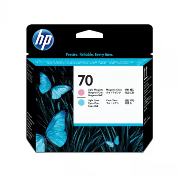 HP 70 šviesiai rausvai raudonos ir šviesiai žydros spalvos „DesignJet“ spausdinimo galvutė