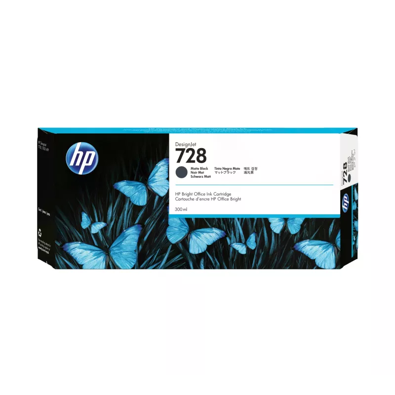 HP 728 300 ml matinė juoda DesignJet rašalo kasetė
