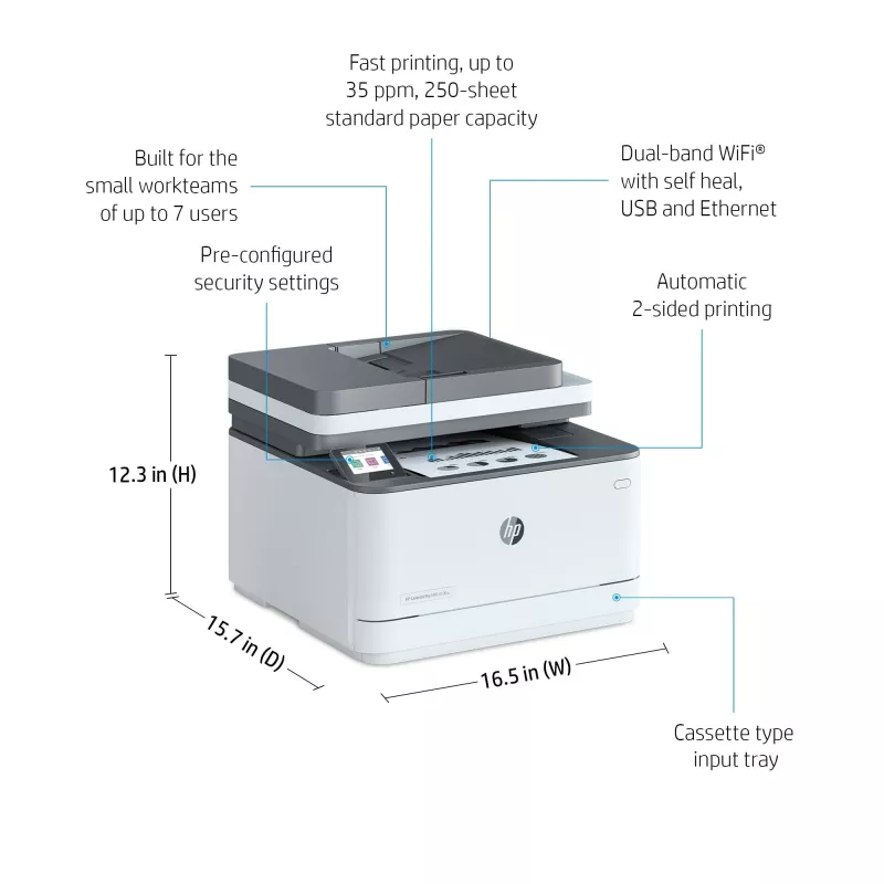 Spausdintuvas HP LaserJet Pro 3002dn Laser Grey White