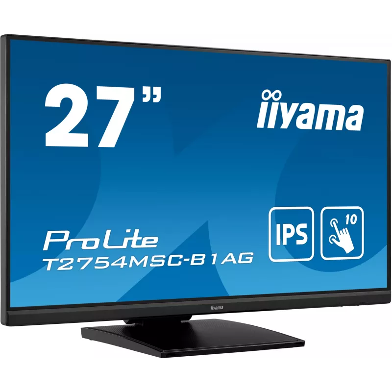iiyama ProLite T2754MSC-B1AG kompiuterio monitorius 68,6 cm (27 col.) 1920 x 1080 pikselių Full HD LED jutiklinis ekranas Multi-user Juoda